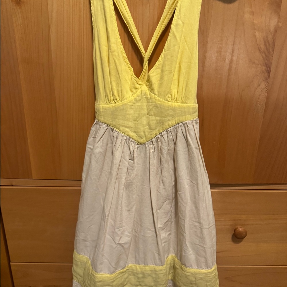 Kimchi Blue Yellow and Cream Dress